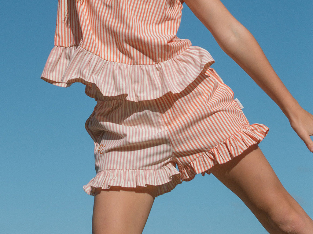 Olive + the Captain Frill Shorts | Hoya Stripe