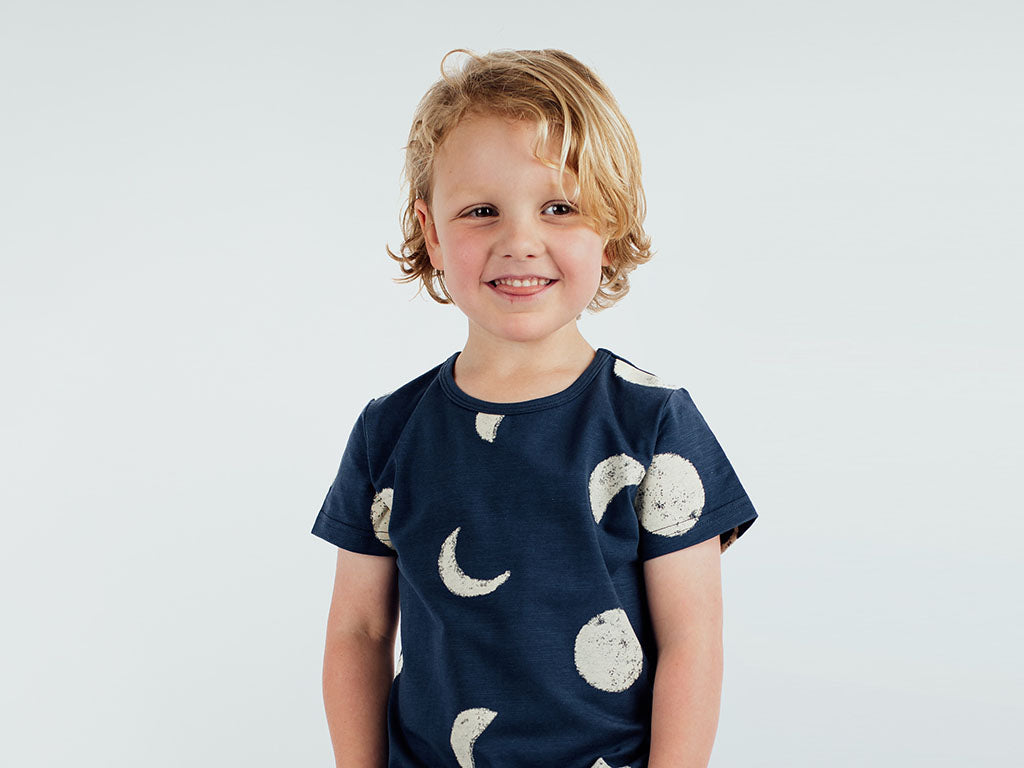 Olive + The Captain Classic Tee | Navy Moons (Size 1)