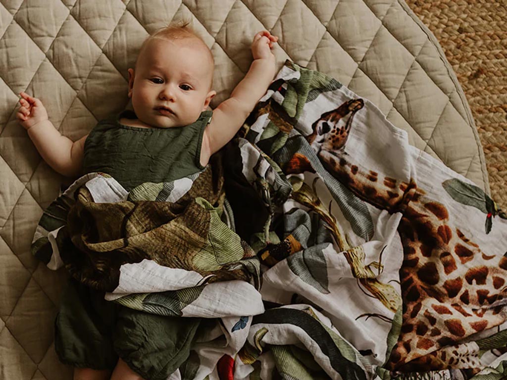 Snug as a Bub wild One Swaddle | Organic Cotton Muslin Baby Wrap ...