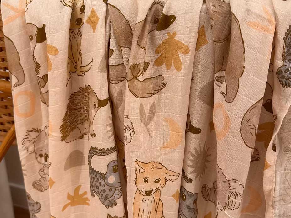 Baby Shower Gifts Australia | The Name Nest Swaddle Australian Animals ...