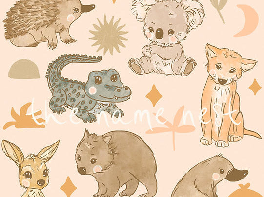 Baby Shower Gifts Australia | The Name Nest Swaddle Australian Animals ...