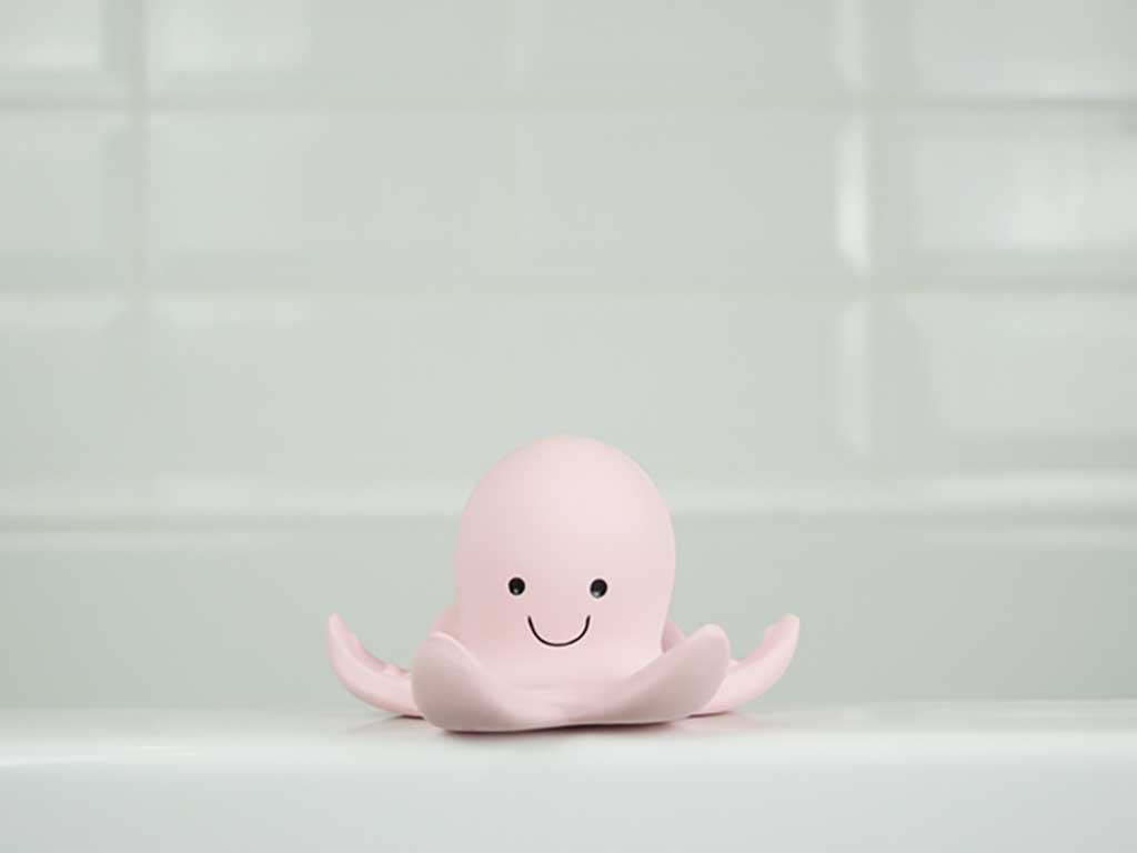 Tikiri Natural Rubber Bath Toy & Rattle | Octopus