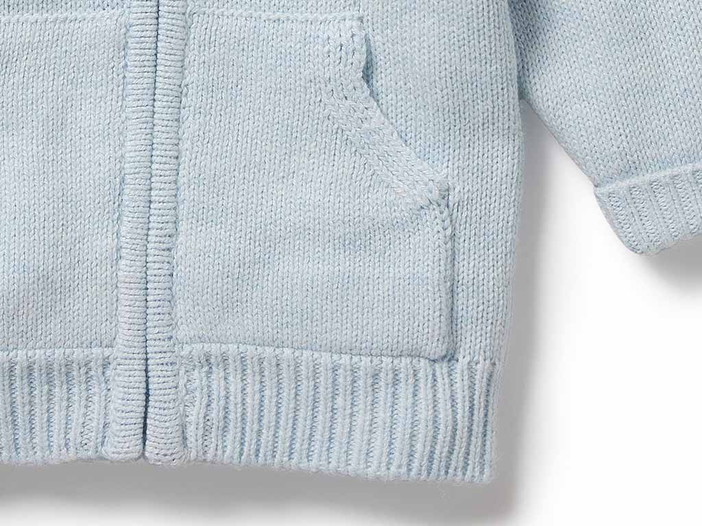 Wilson & Frenchy Knitted Zip Jacket | Bluebell Fleck