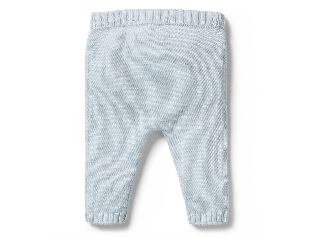 Wilson & Frenchy Knit Leggings | Bluebell Fleck (0-3 months)