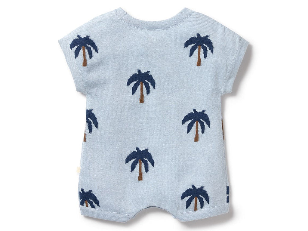 Wilson & Frenchy Knitted Growsuit | Palm