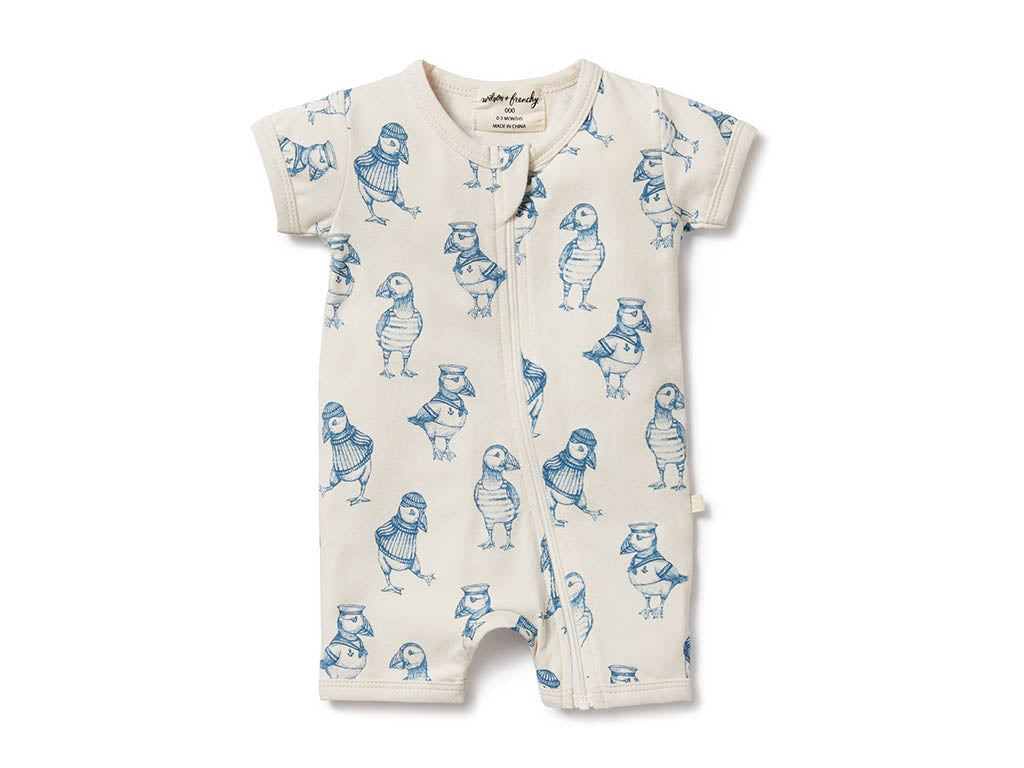 Wilson & Frenchy Short Zipsuit | Petit Puffin