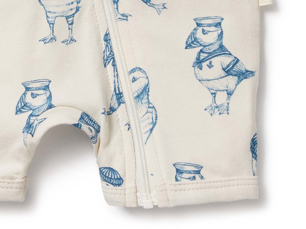 Wilson & Frenchy Short Zipsuit | Petit Puffin