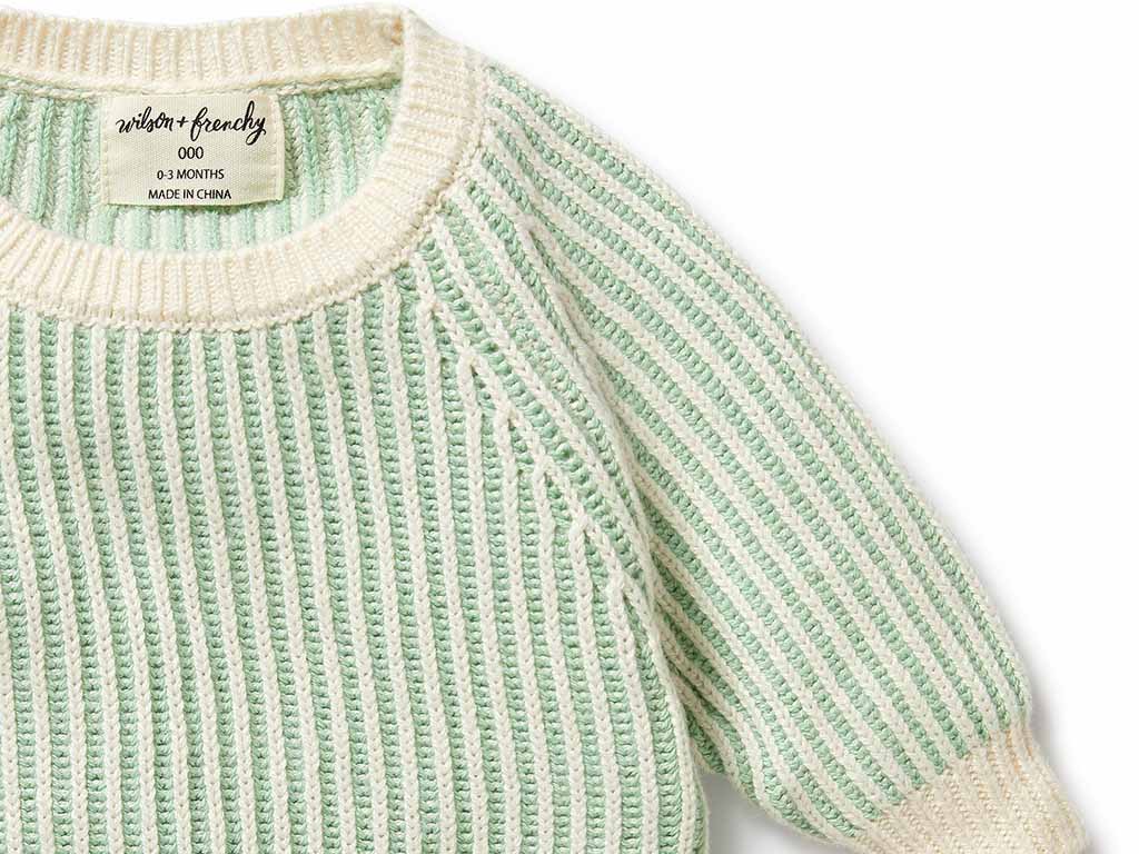 Wilson & Frenchy Rib Knit Jumper | Mint Green (0-3 months)