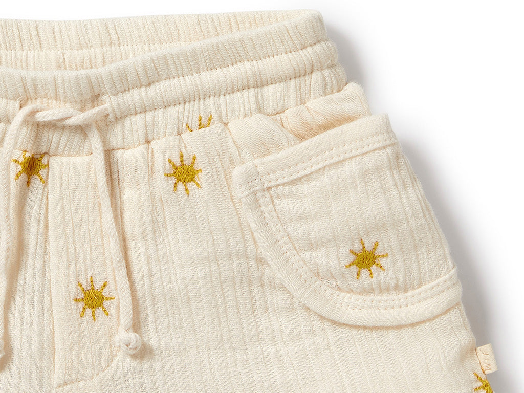 Wilson & French Crinkle Shorts | Sunshine (18-24 months)