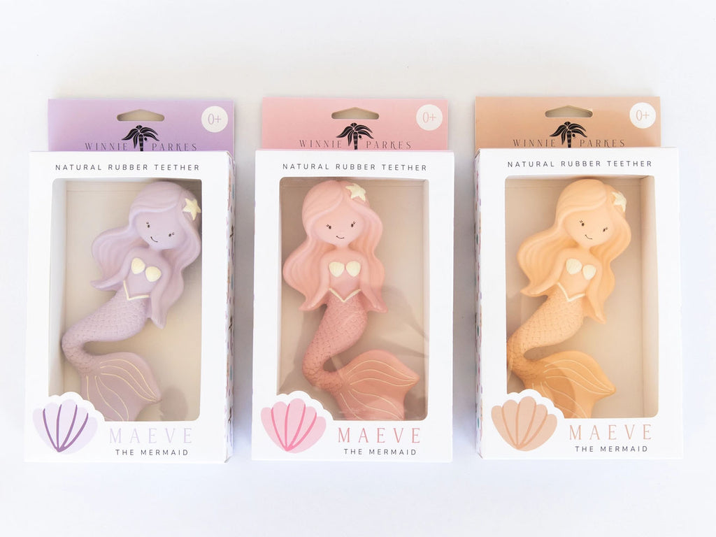 Winnie Parkes Teether | Maeve the Mermaid (Grape)