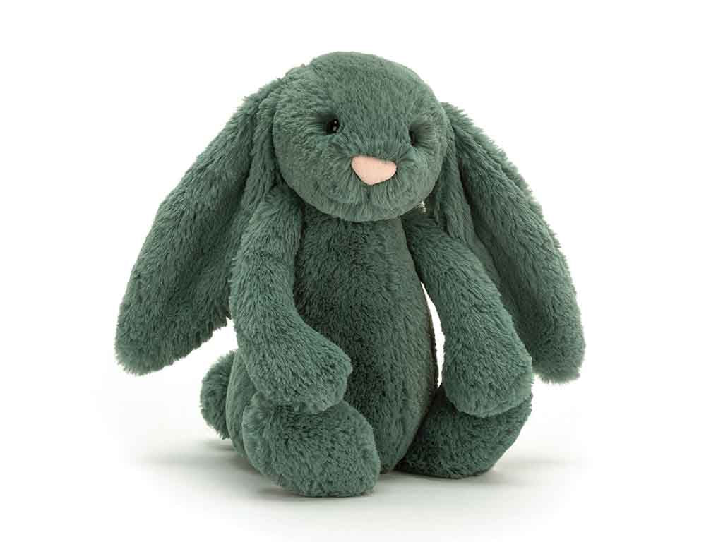 Jellycat Forest Medium Bashful Bunny sitting at Young Willow