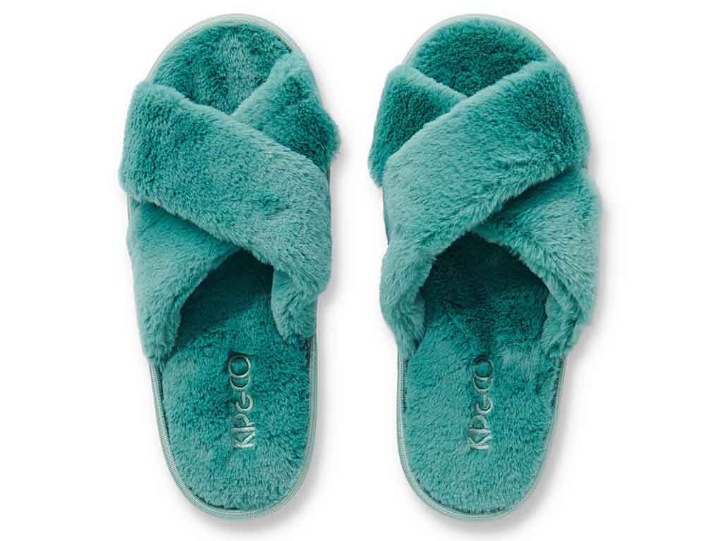 Kip and Co jade green slippers