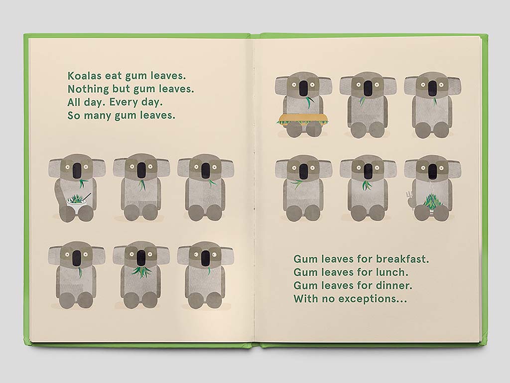Koalas Eat Gum Leaves inside book