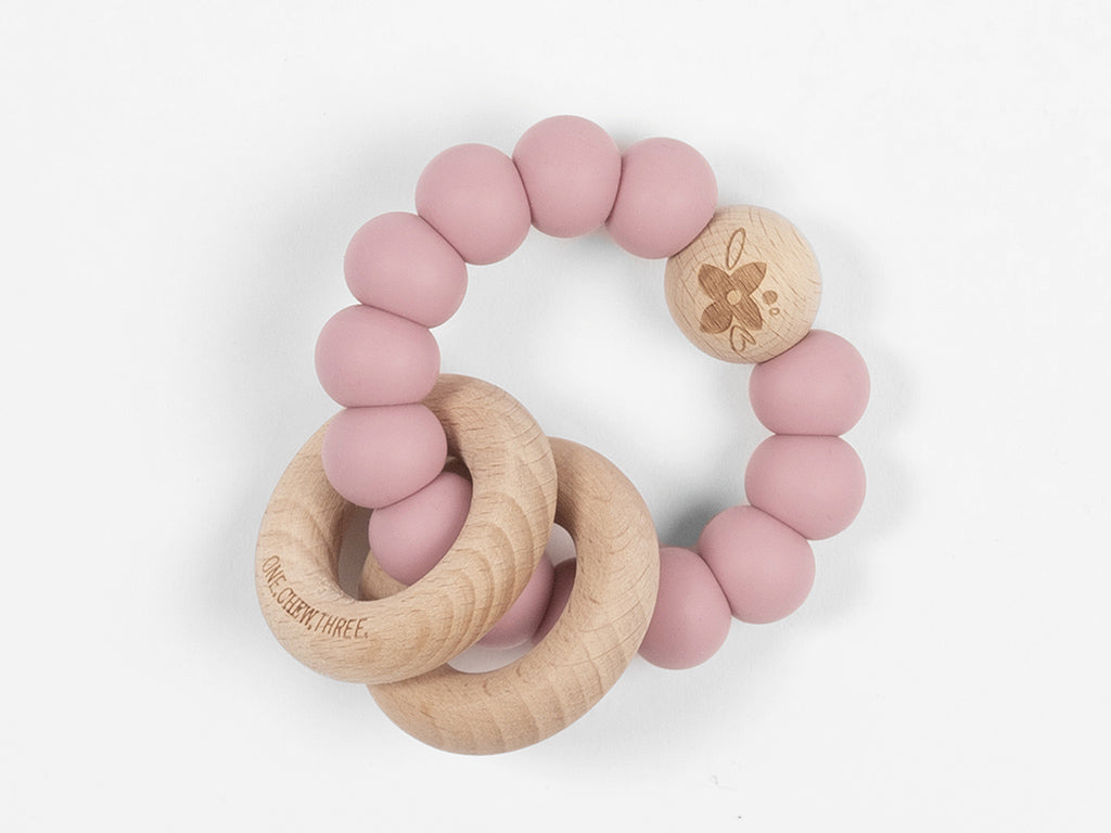 One Chew Three Rose elements teether for baby Young Willow