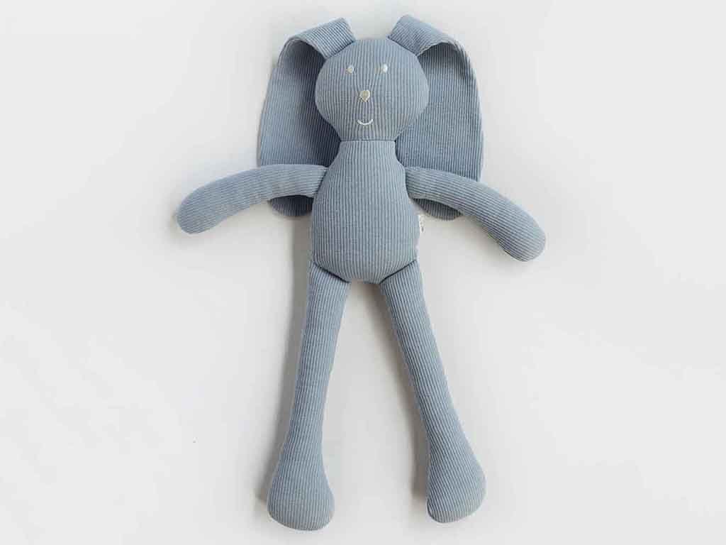 Snuggle Hunny bunny in blue zen available at Young Willow