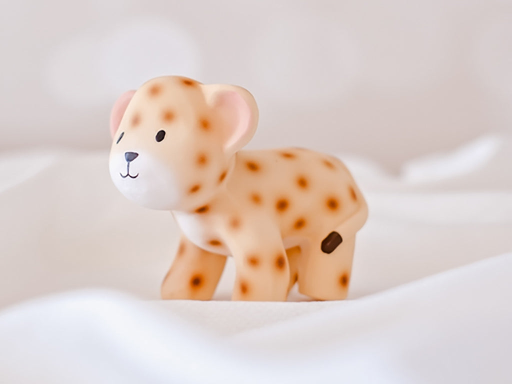 Tikiri Natural Rubber Bath Toy & Rattle | Leopard