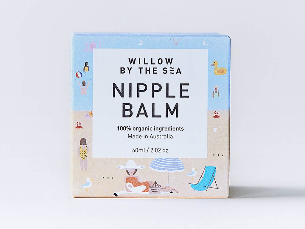 Willow by the Sea nipple balm in packaging